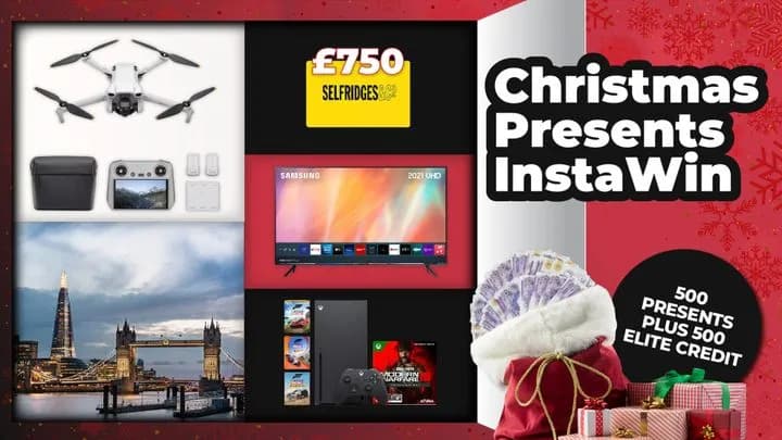 1,000x Christmas Presents InstaWin + £500 End Prize
