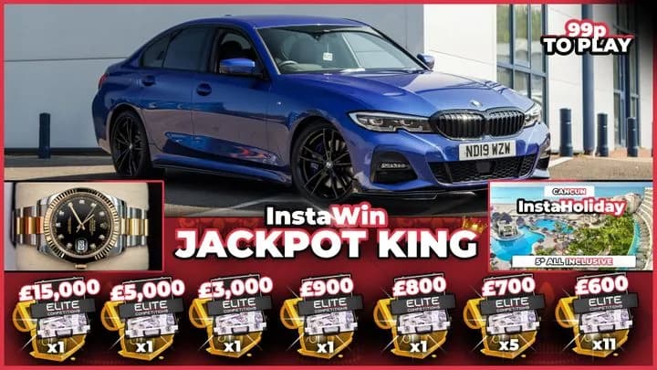 Jackpot King (1,000x InstaWins + £1,000 End Prize)