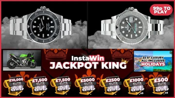 Jackpot King (1,000x Instawins + £1,000 End Prize)